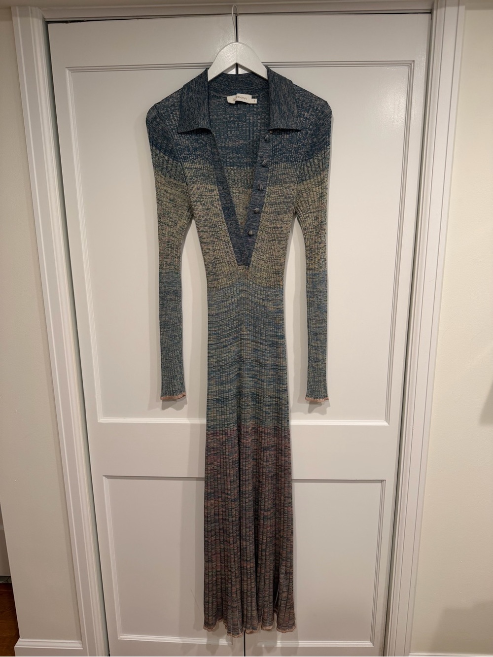 Zimmermann Ombre Ribbed Polo Maxi Dress
